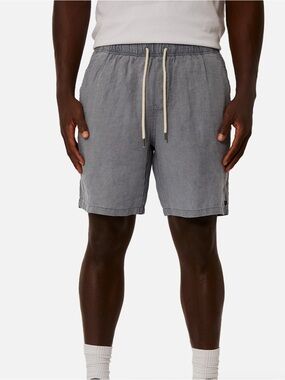The Marina Linen Short - OD Mid Indigo